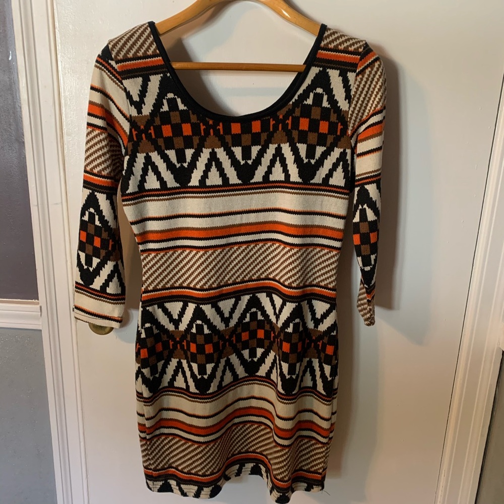 Sexy stretchy knit fall sweater tunic